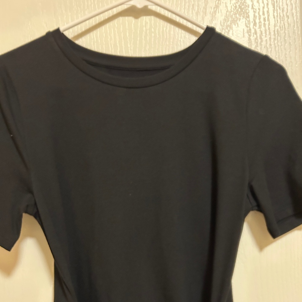 NWOT! Women's A New Day Black T-Shirt Wrap Dress - X-SMALL - Picture 3 of 9